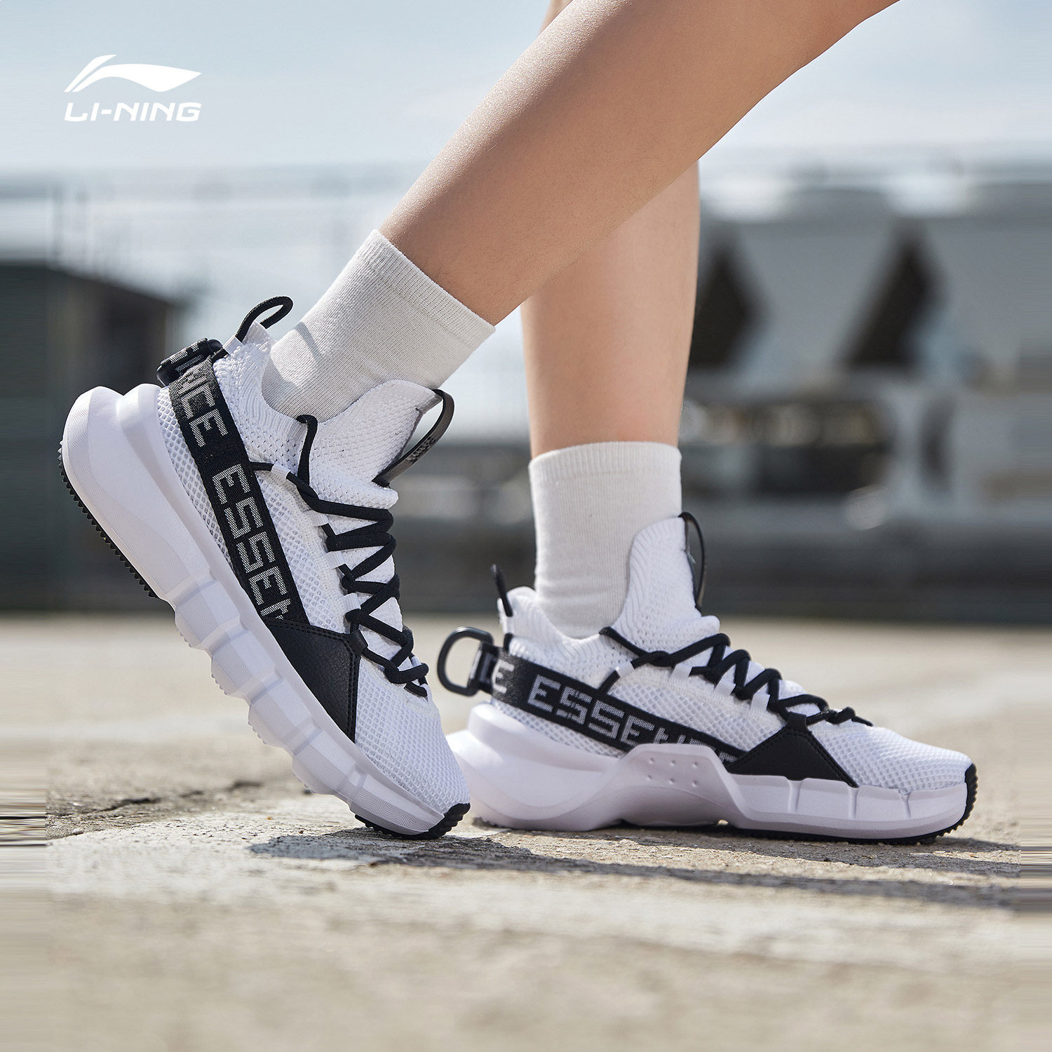 李宁休闲鞋悟道2laceup韦德之道一体织透气女子低帮运动鞋agbp024