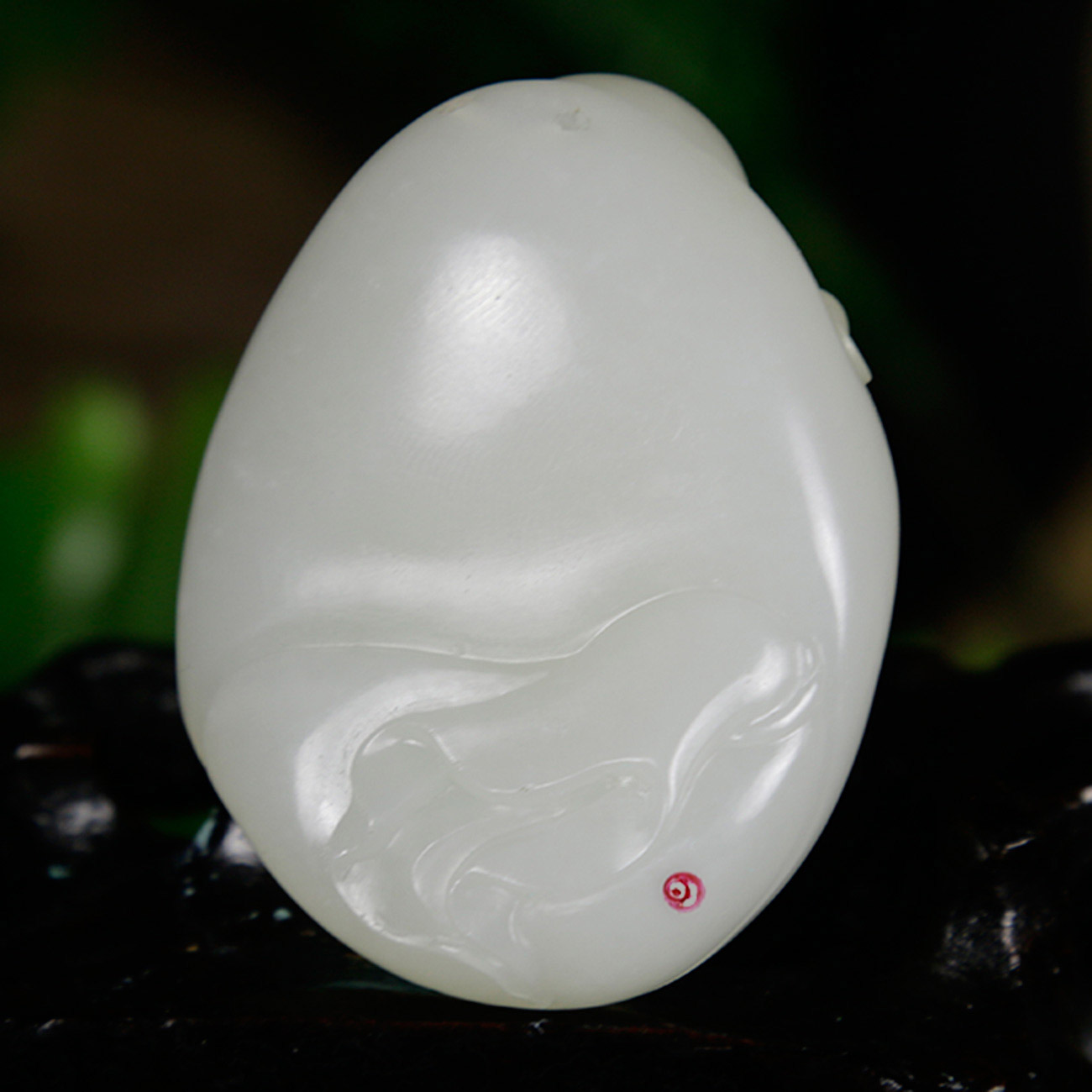 国家玉雕大师周雁明作品 和田玉羊脂白玉籽料挂件 笑佛 67.9克