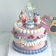 派对小猪猪宝宝周岁过生日蛋糕装饰摆件平安幸运甜品台烘焙插件