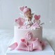 烘焙蛋糕装饰粉色天使贝拉小公主甜品摆件芭蕾舞蹈女孩生日插件