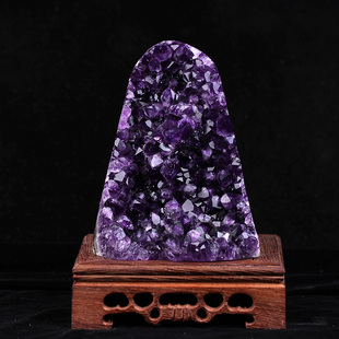 天然紫水晶摆件特级帝王紫原石紫晶洞紫晶簇公司家庭桌面手链消磁
