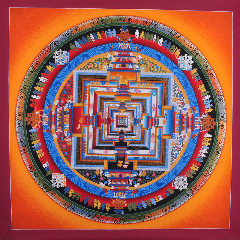 59*59cm 曼陀罗坛城 手绘唐卡 n112