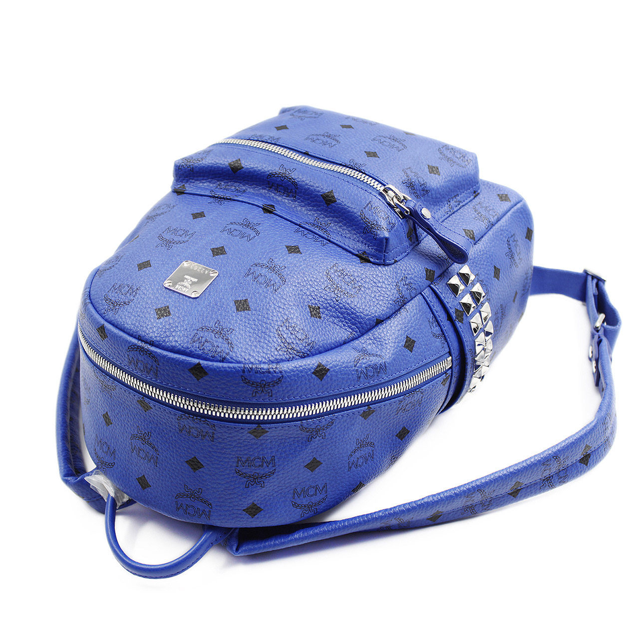 [9.9新] mcm 新款侧钉 蓝色双肩包 背包 男女通用