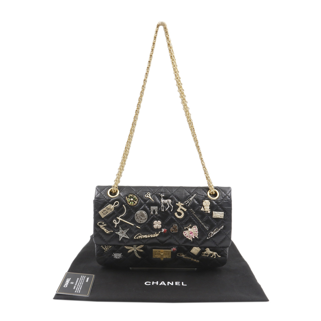 [9.9新]香奈儿chanel女士单肩包徽章全球限量款链条包