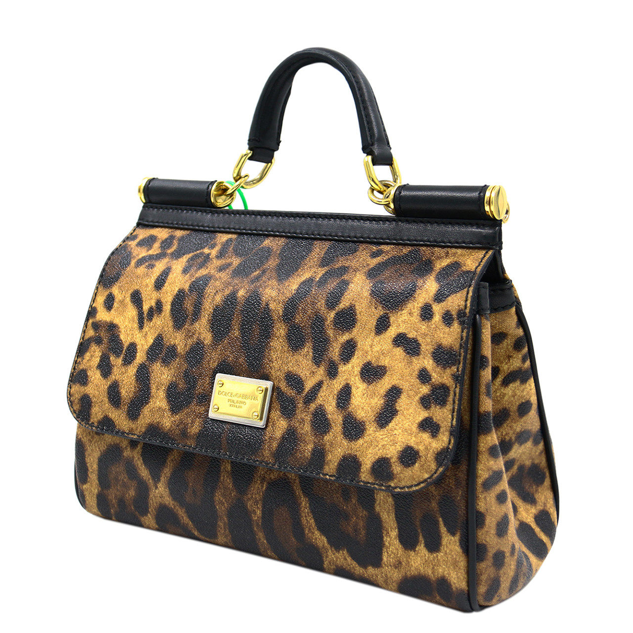 95新〕dolce gabbana 杜嘉班纳 豹纹漆皮女士手提包 可肩背