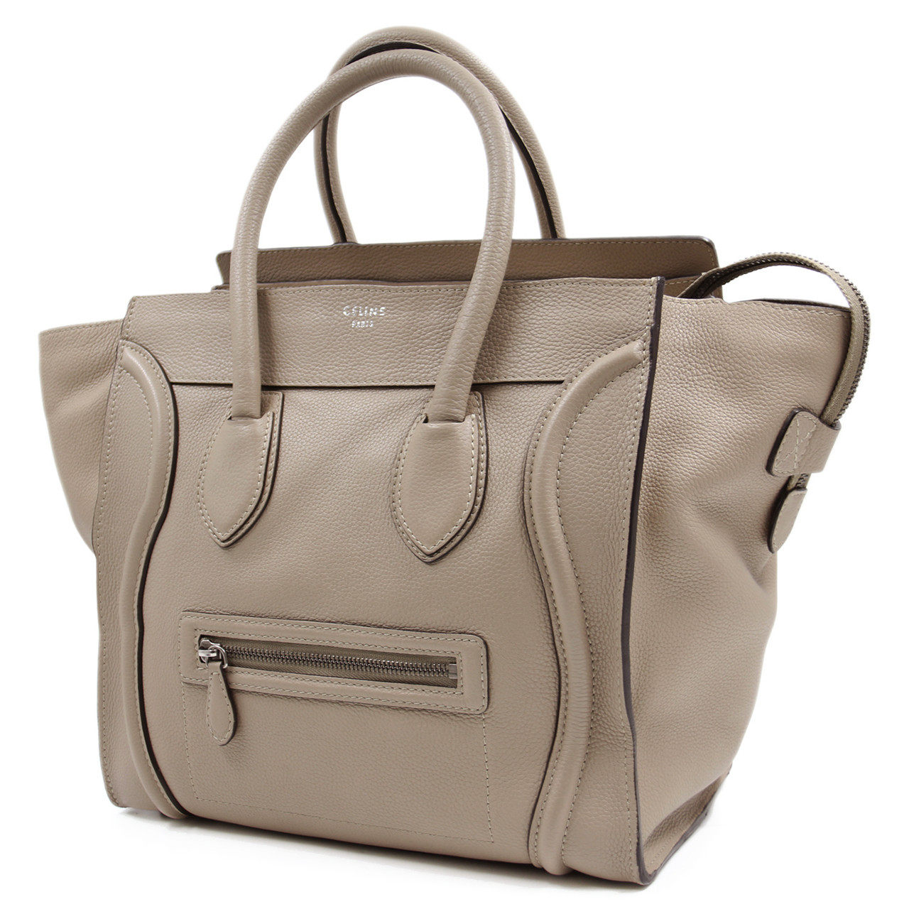 90新〕celine 瑟琳娜 micro笑脸包 大象灰 女士手提包