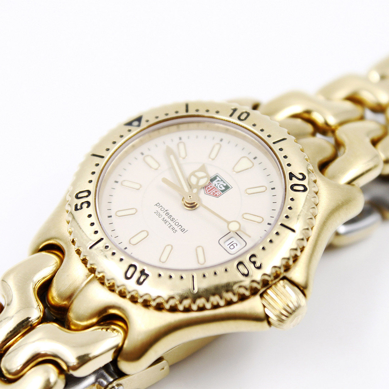 [9.0新] tag-heuer 泰格豪雅 link lady 女士金色石英手表