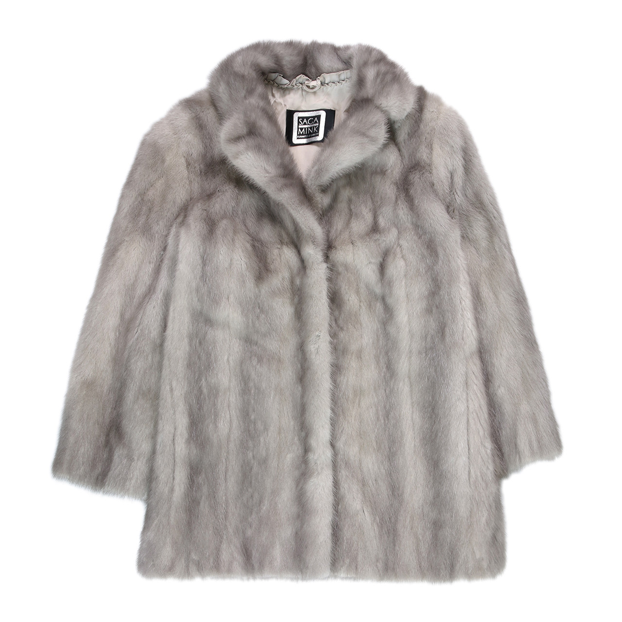 [9.0新]sagamink奢华高端女士外套灰色貂毛皮草大衣