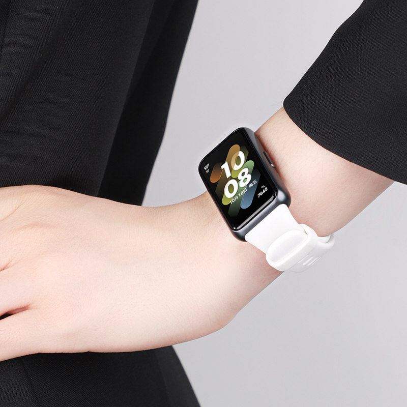 华为荣耀手环6/6pro腕带nfc版男女纯色硅胶透气band个性创意替换带