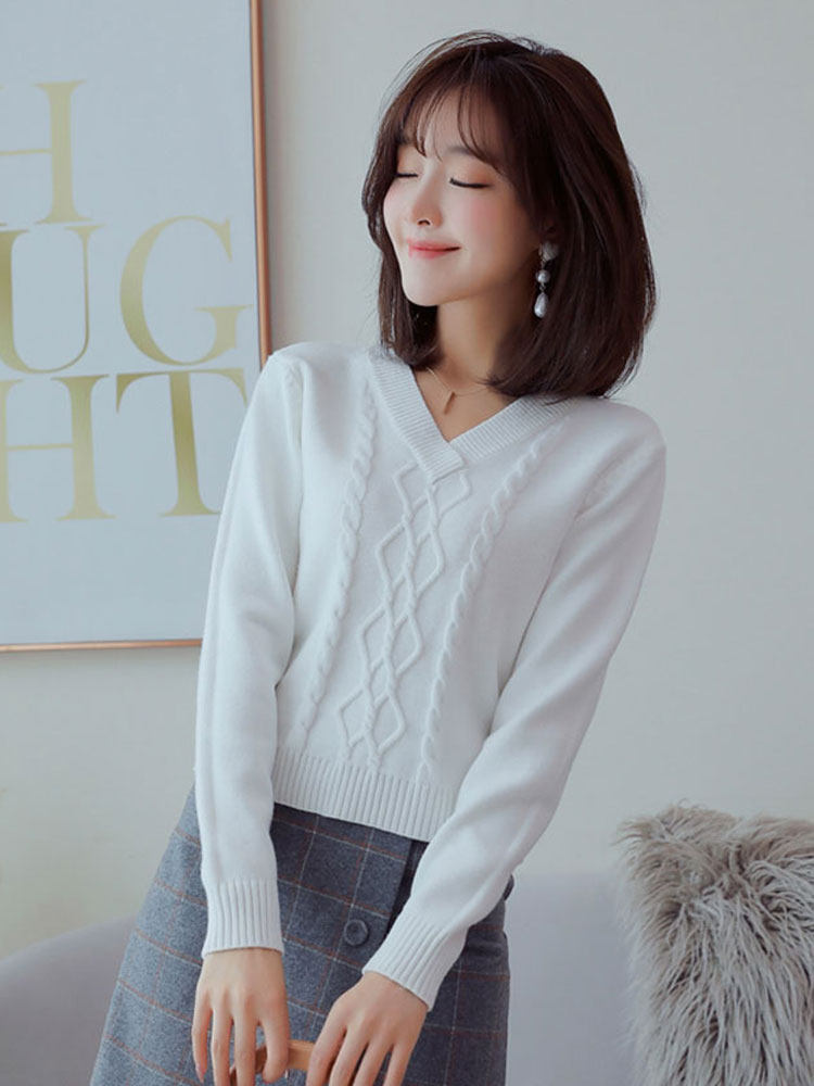 鸡心领毛衣女 短款大额优惠券