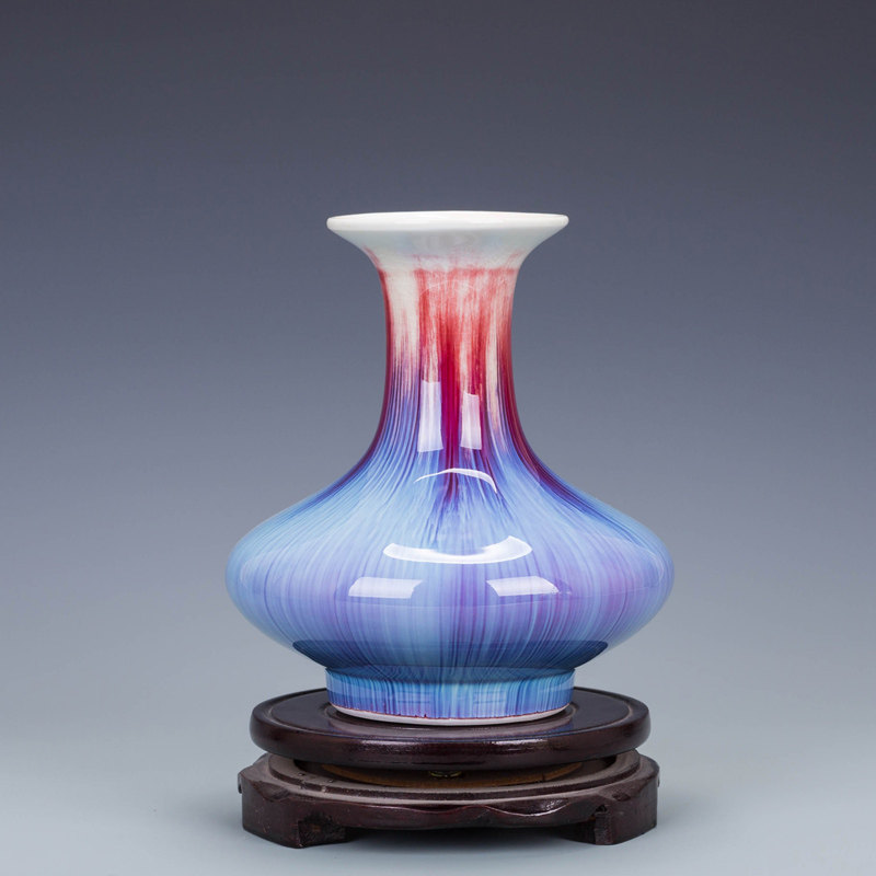 彩色丝毛釉扁肚瓶 国家级非物质文化遗产传承人邓希平