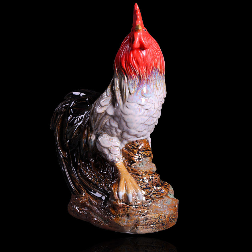 【直供】中国工艺美术大师 雕塑作品金鸡报晓