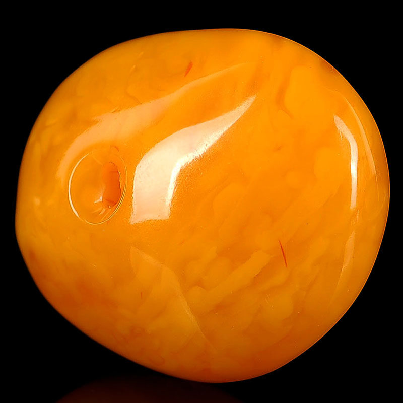 46.45克 超大收藏级老蜜蜜蜡饼 平安扣挂件