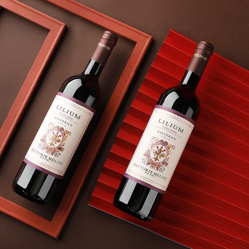意大利原瓶进口蜜龄年百合托斯卡纳美乐赤霞珠干红葡萄酒单/双支