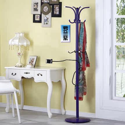 晶牛铁艺平板支架衣帽架落地时尚衣服架子卧室挂衣架懒人支架衣架