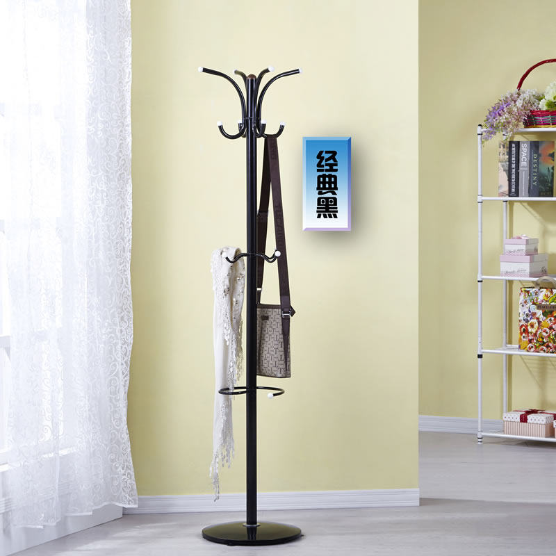 晶牛铁艺落地衣帽架卧室挂衣架衣服架子衣架落地挂衣架室内衣服架