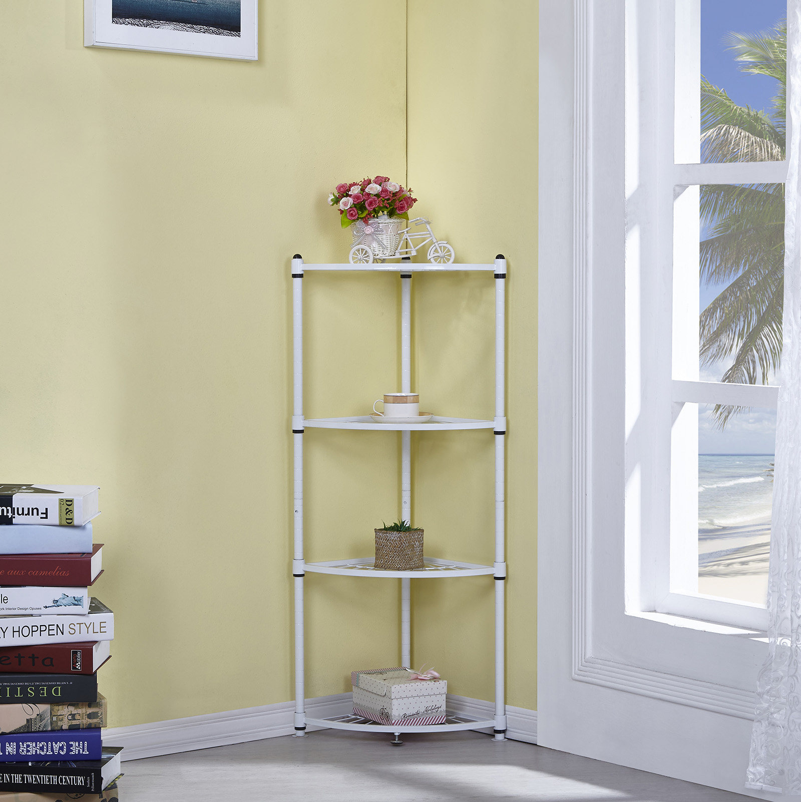 晶牛角落架三角架置物架浴室卫生间厨房置物架收纳架储物架花盆架