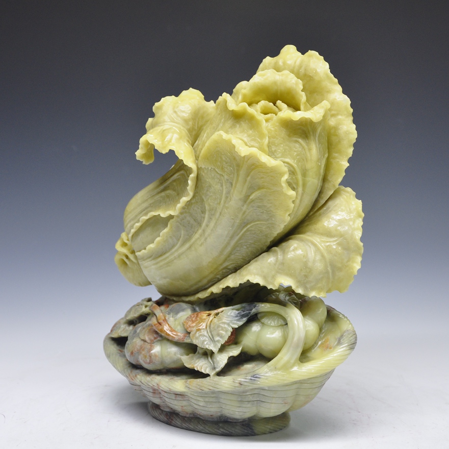 《百财》青田石雕摆件 居家摆放 赠篆刻印章一枚