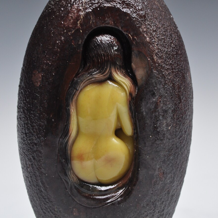 青田龙蛋石《魅力》精雕细琢 独特 雅玩