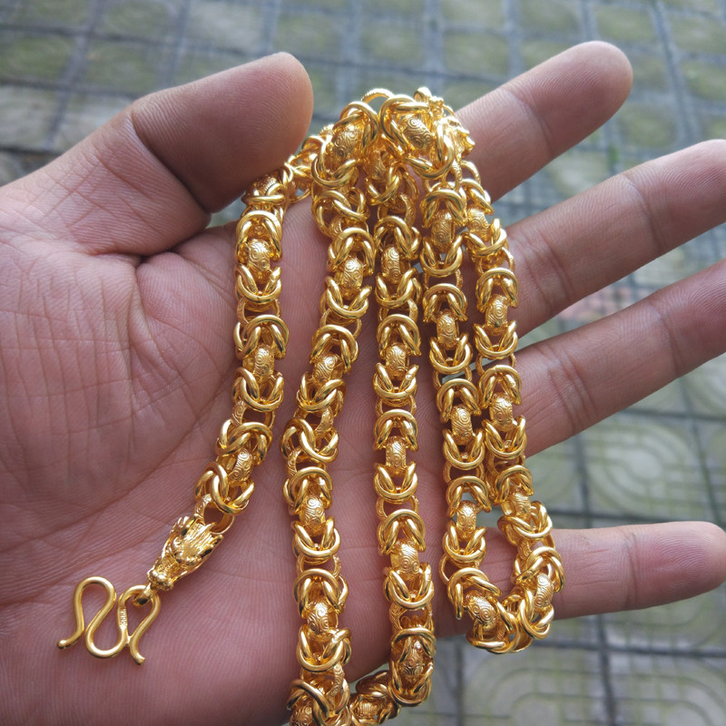 一折金项链男黄金9999足金