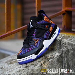 air jordan 4 gs aj4 乔4 女子虎纹 迷彩 休闲 篮球鞋 bq9043-005