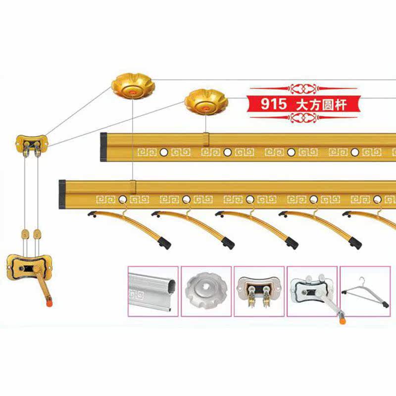 特价阳台衣架 升降 双杆_万家红阳台晾衣架升降双杆式手摇晒衣架 室内