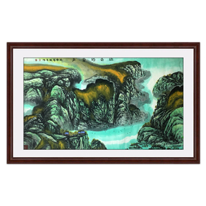 22:001次出价庞干先《洞庭天下水 岳阳天下楼》著名山水画家成交价