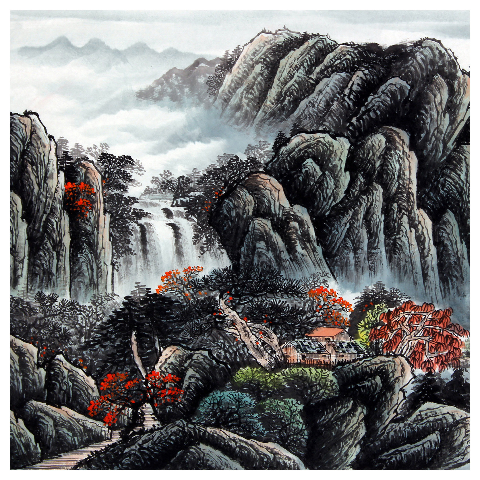 李立朝 《风声水起》 著名画家 巨幅