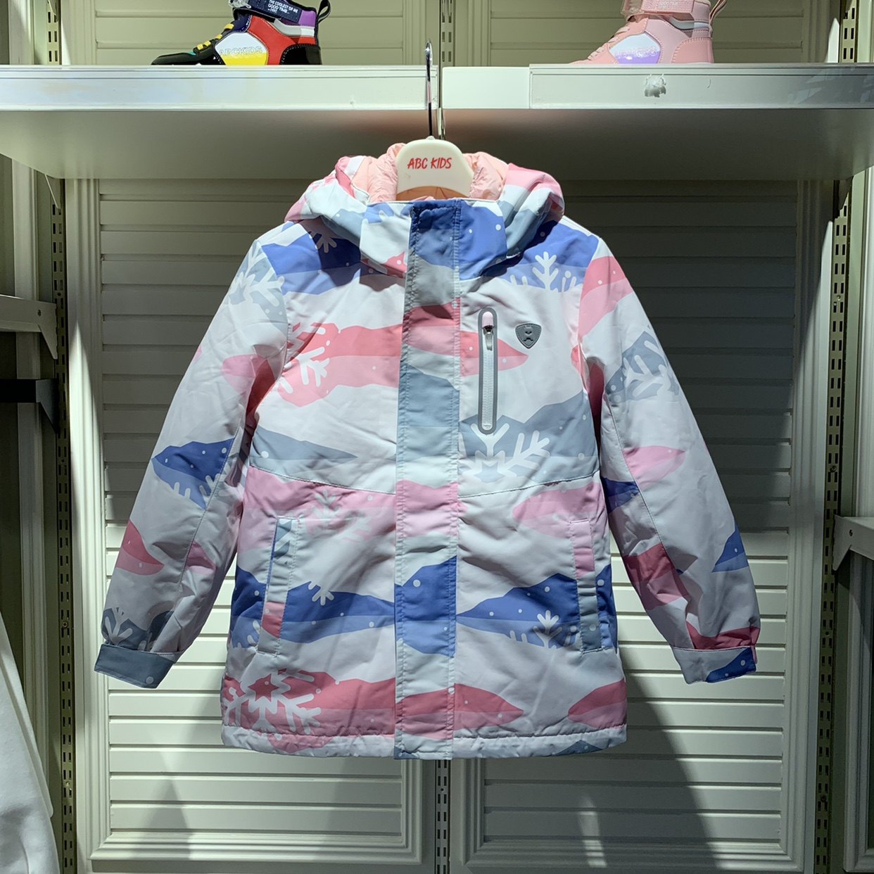 abckids童装2021冬女童中长款加厚两件套冲锋衣羽绒服f151609472