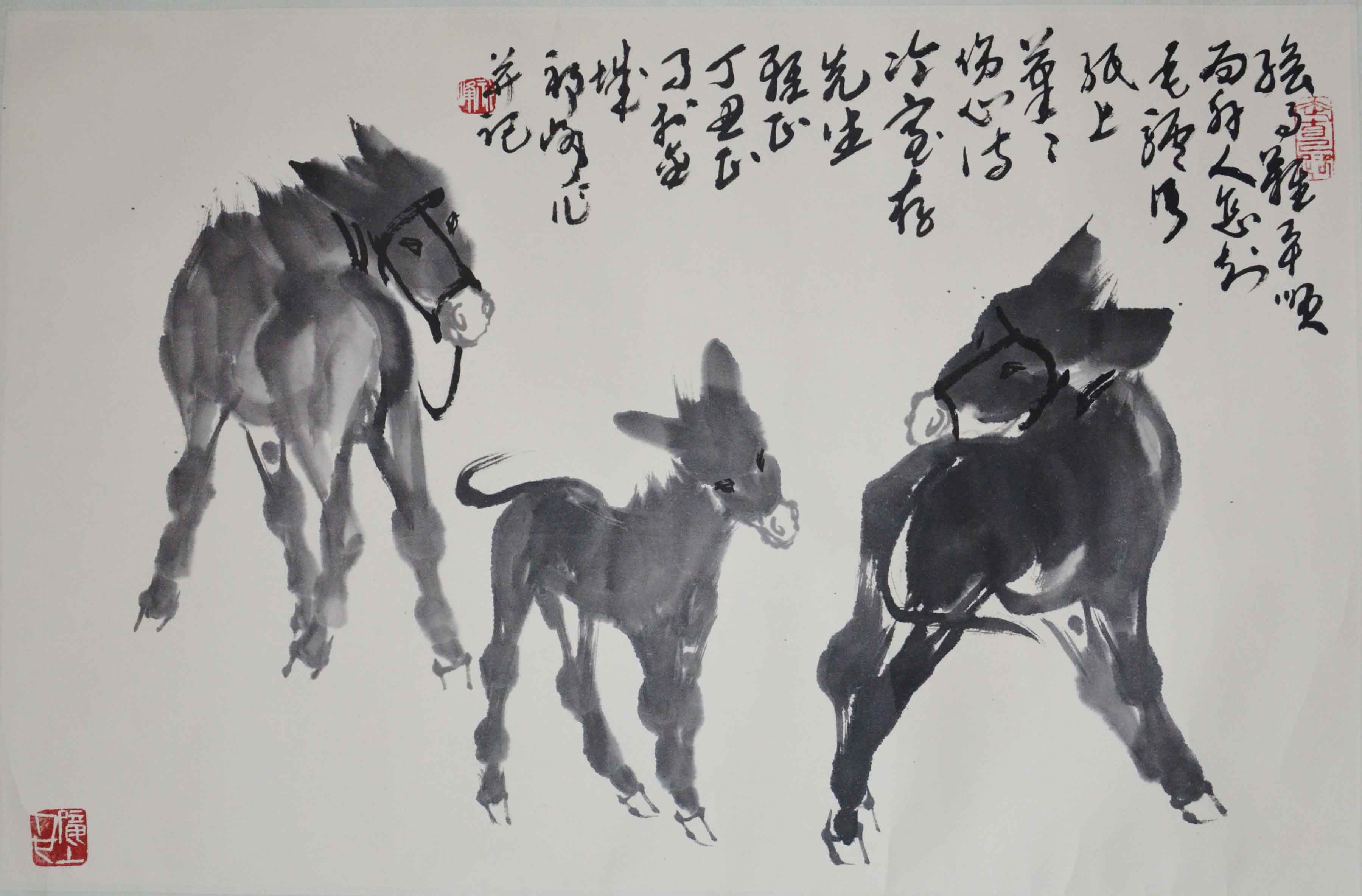祁峰《群驴图》国家一级美术师 第二个黄胄美誉