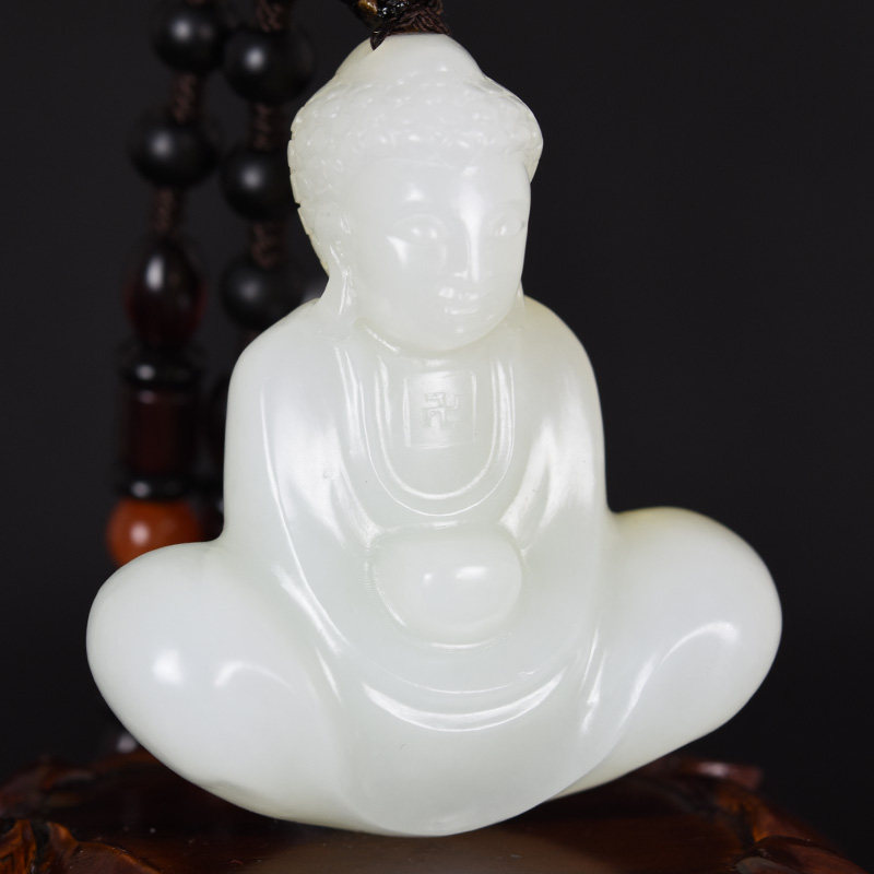 国家级玉雕大师张保国作品 和田玉 悟道挂件 47.20克