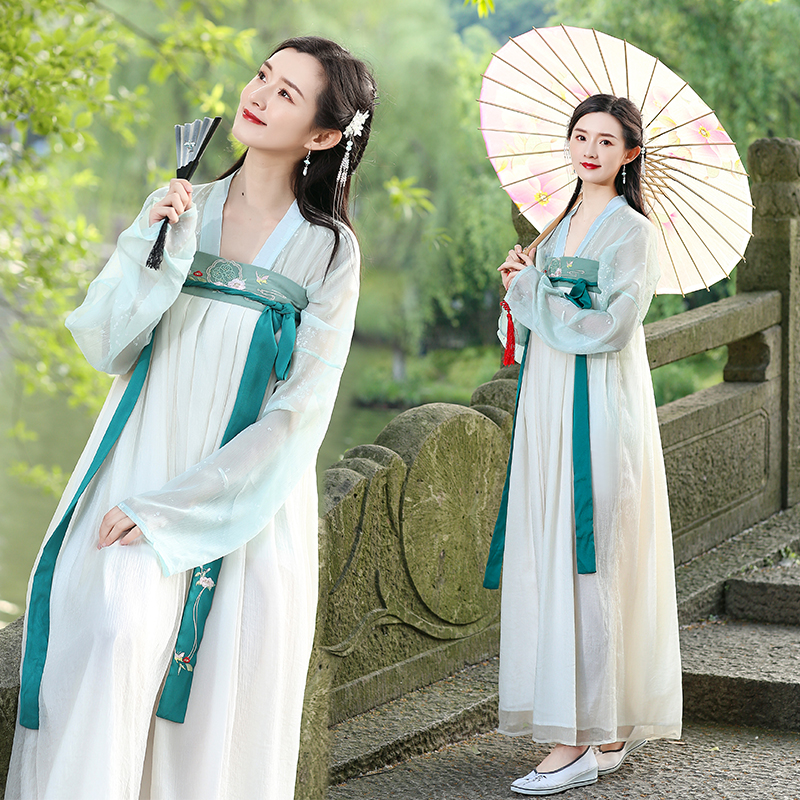 2019 new pattern Improvement Hanfu Chinese style student element Tang costume Nation clothing Embroidery Dressin the Women's clothing/Boutique , Costume/National costume/Stage costumes , National costume/Costumes category - from Buy2taobao.com to provide professional Taobao agent buy service