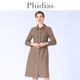 Phidias优雅碎花连衣裙2023春装新款设计感法式复古显瘦中长裙子
