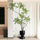 高端轻奢仿真绿植盆栽南天竹诧寂风室内客厅大型装饰高级仿生植物