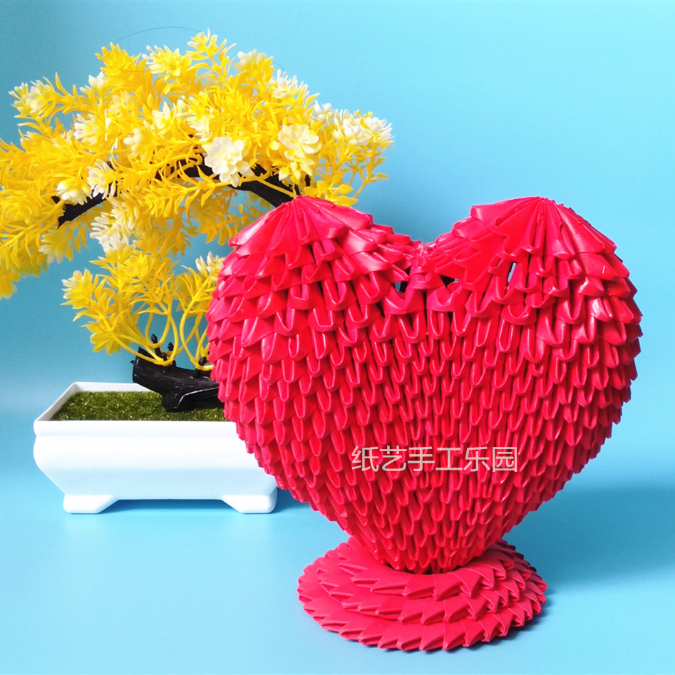 儿童益智三角插手工制作折纸材料包爱心diy半成品创意幼儿园