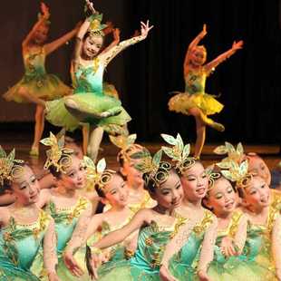六一儿童小草演出服绿色女童纱裙幼儿园茉莉花舞蹈表演服装蓬蓬裙