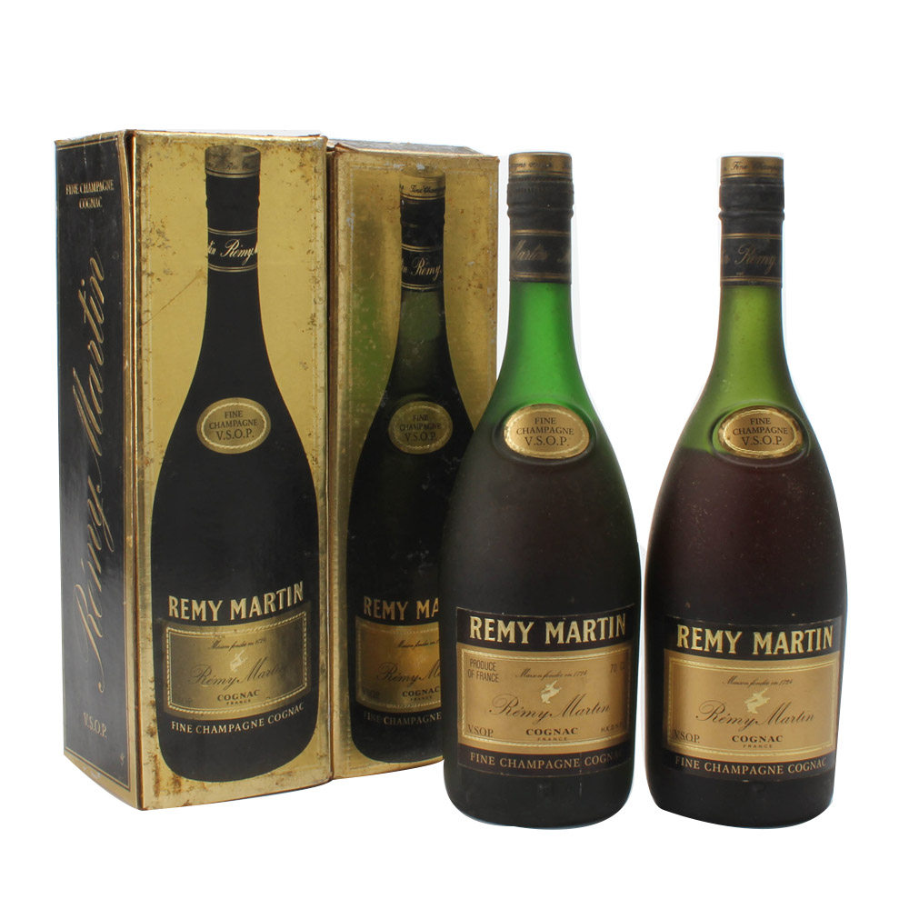 40.80年代金标人头马vsop40度700ml*2瓶老洋酒收藏