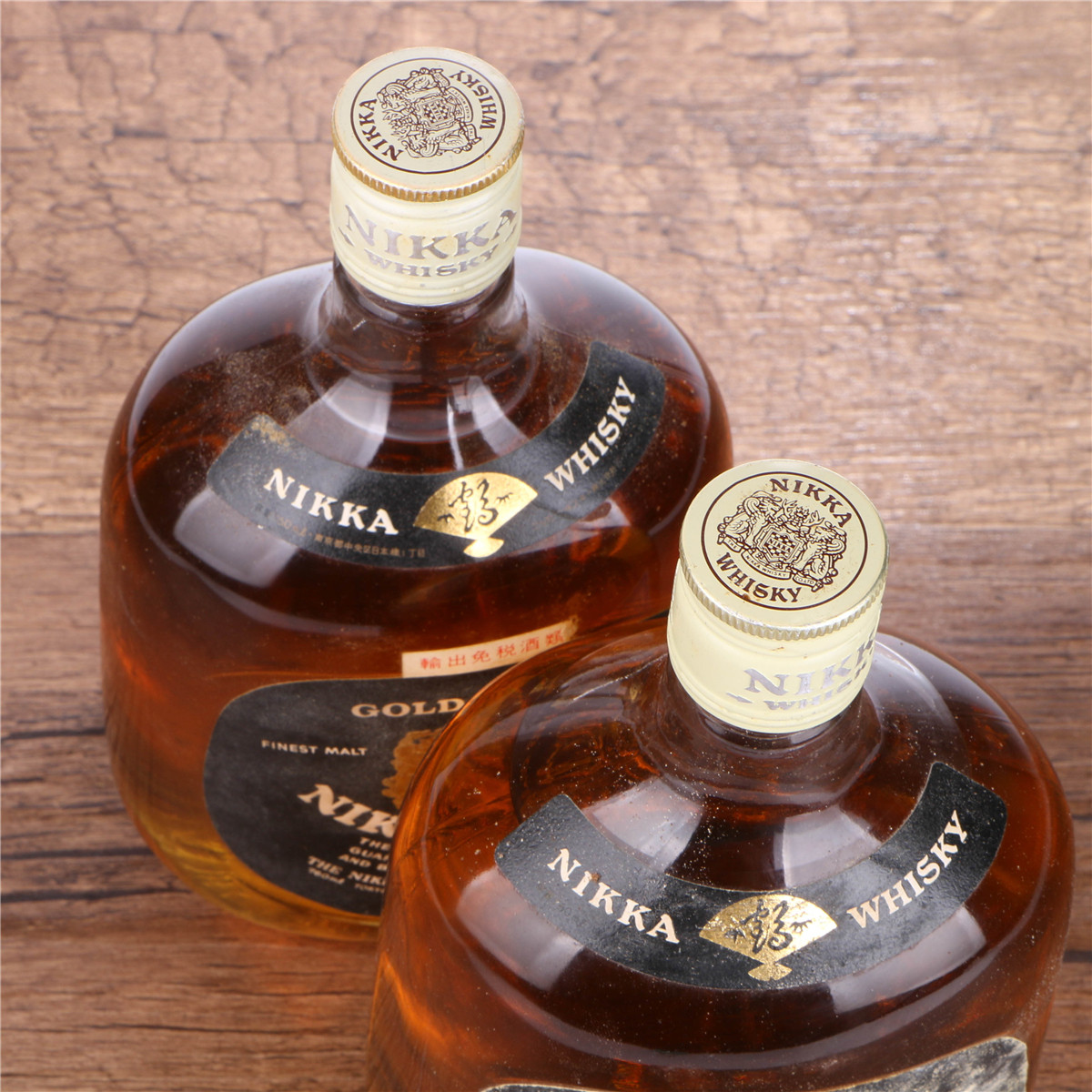 22.日本威士忌酒90年代余市武士威士忌43度760ml*2瓶老洋酒收藏