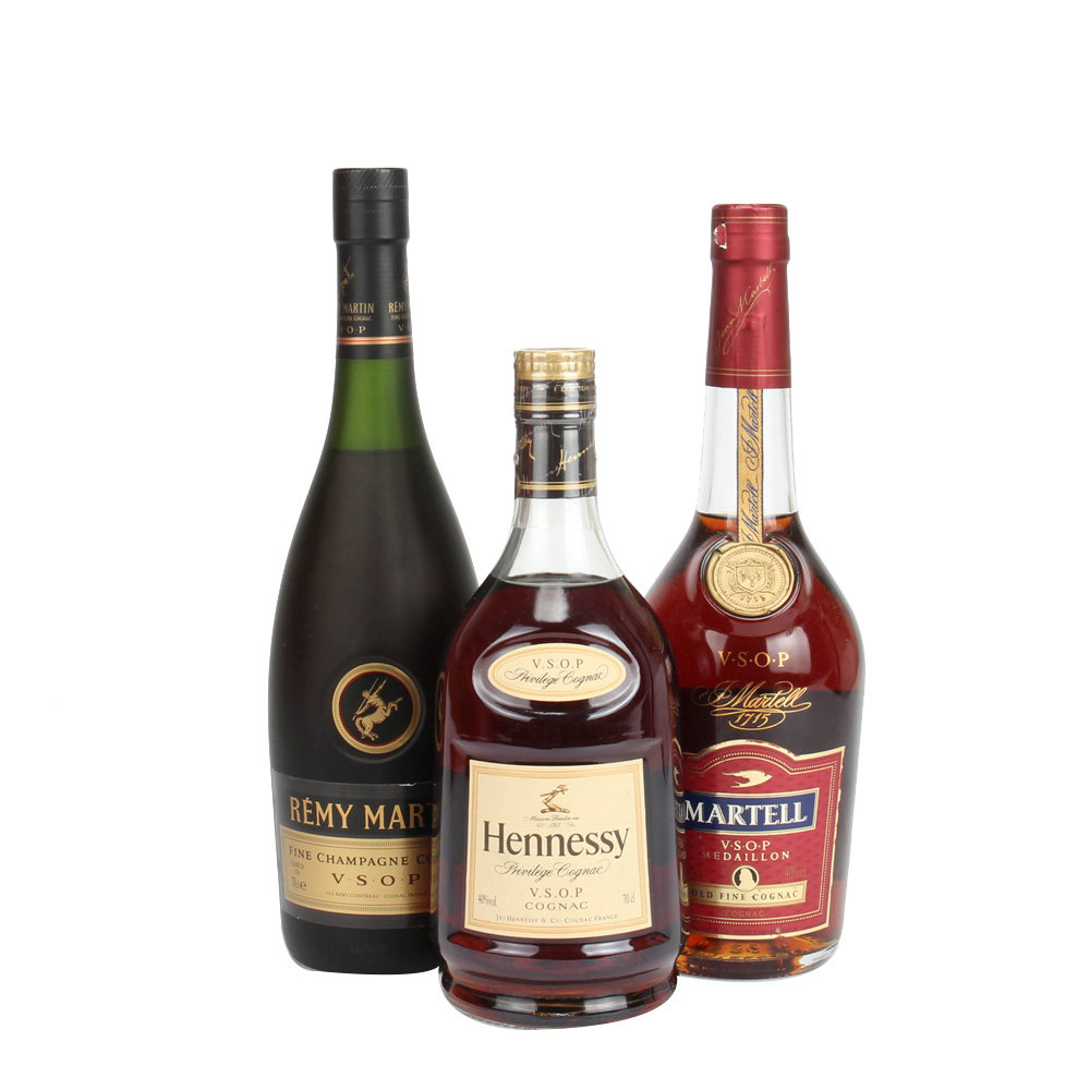 【诚如意4】90年代人头马/轩尼诗/马爹利vsop 40度700ml*3瓶