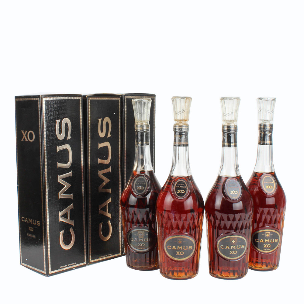 23.90年代卡慕长颈xo 40度700ml*4瓶老洋酒收藏