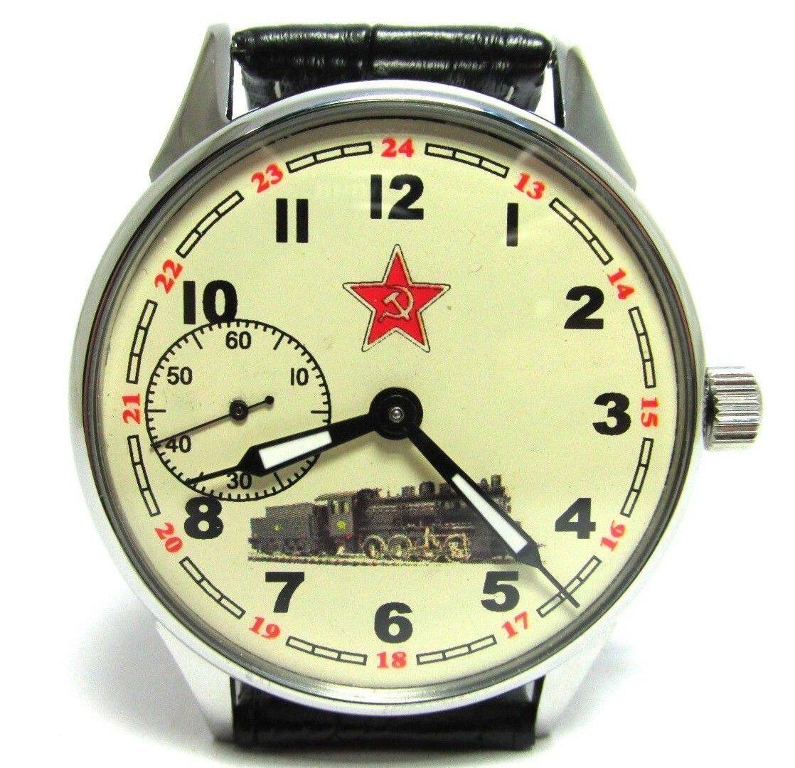苏联军表molnija闪电牌手表机械表火车表透底正品乌克兰进口复古