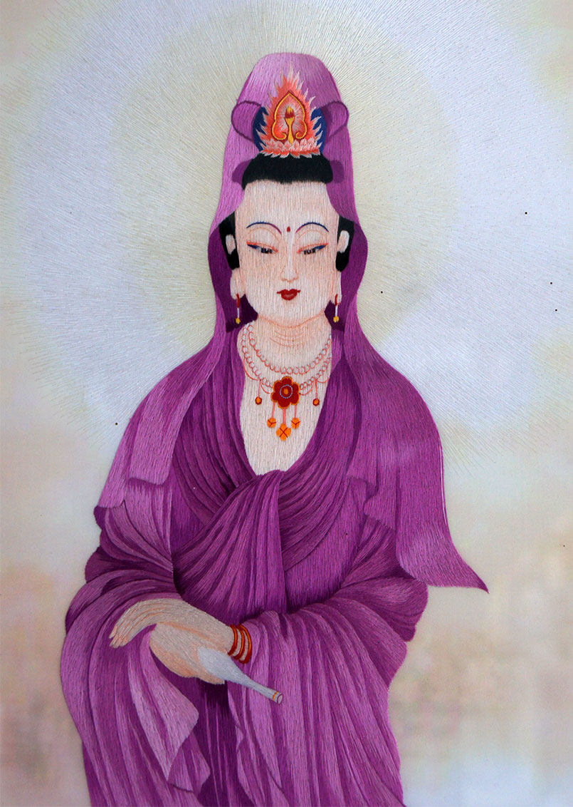 苏绣单面绣 《观音》