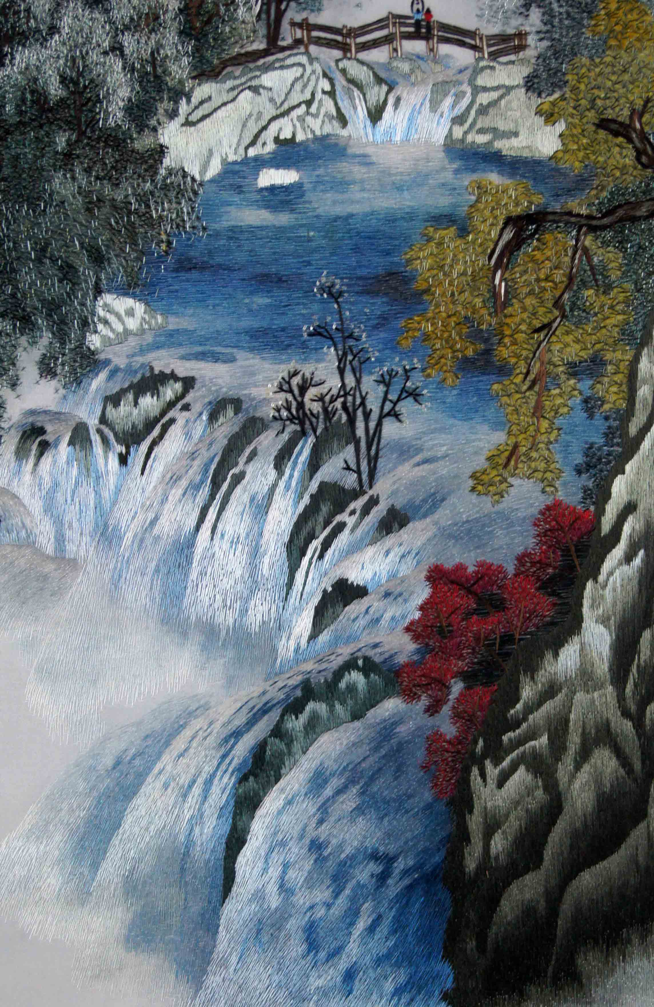 苏绣单面绣《山水》