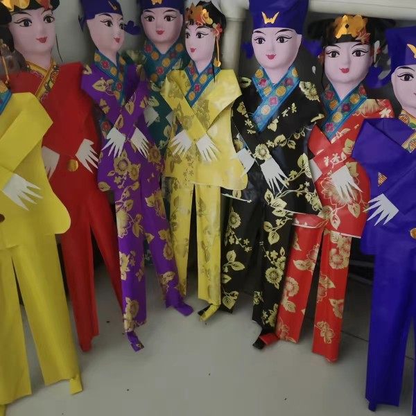 纸扎童男童女 纸人 金童玉女布衣丧葬用品花圈守灵男女可定制厂家