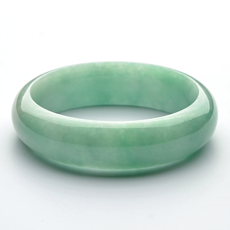 冰糯种淡绿底翡翠手镯66.2g