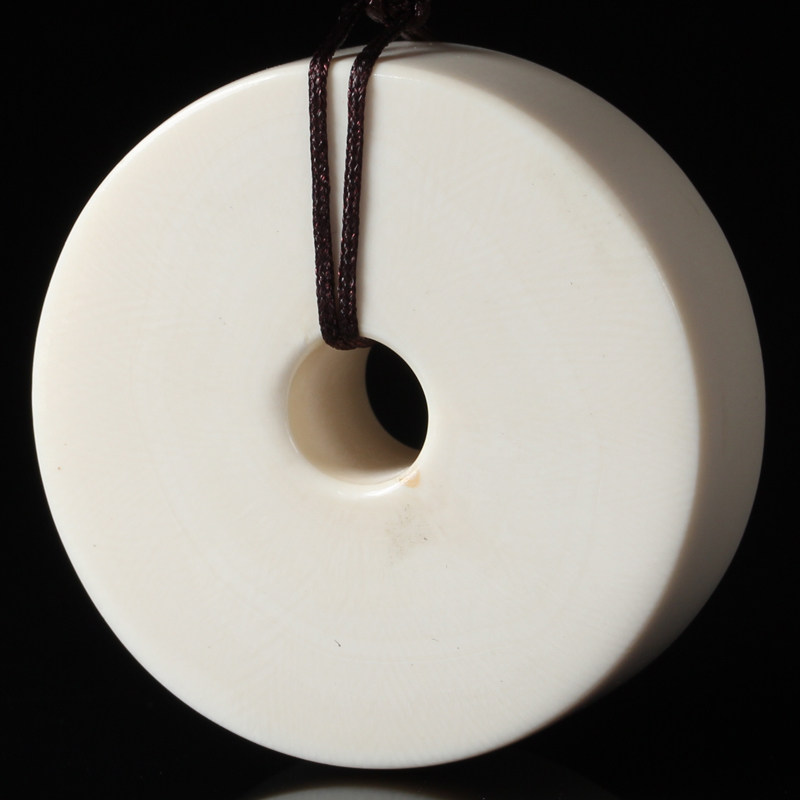 挹佛禅寺 猛犸象牙平安扣吊坠 佛法加持