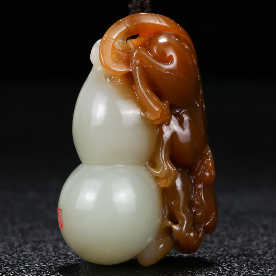 【福禄寿】王晓义玉雕工作室出品 和田玉挂件 44.80g me1857