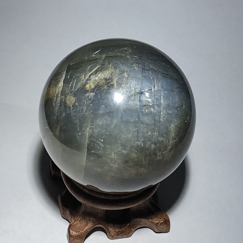 千蕊天然黑太阳石球摆件手把件 日光石 把玩 原石打磨 日光效应