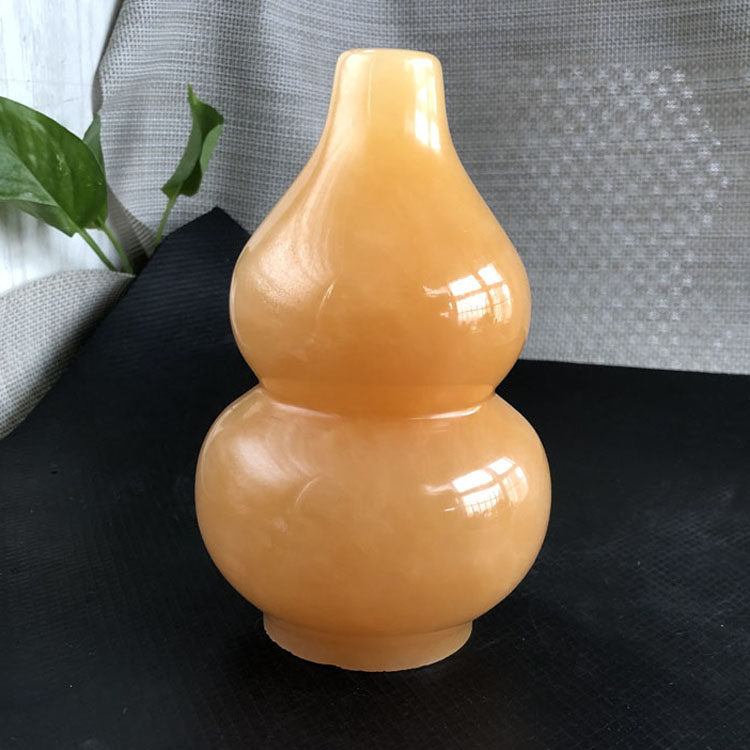 千蕊天然米黄玉葫芦摆饰 葫芦家居摆件多子多福气满满