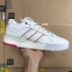 Adidas 三叶草  RIVALRY RM LOW Boost 男女白红运动休闲鞋EF6437